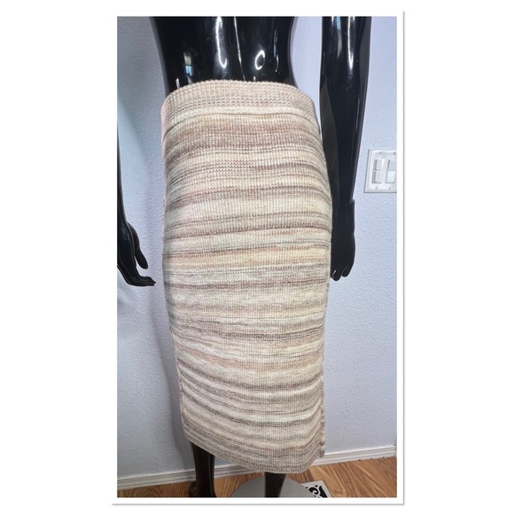 J. Crew Space-Dyed Wrap Merino Wool Blend Sweater-Skirt Sz S - Picture 4 of 7